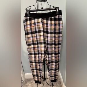 New Vera Bradley Women ladies ribbed jogger pajama pants Perfectly Plaid Small S